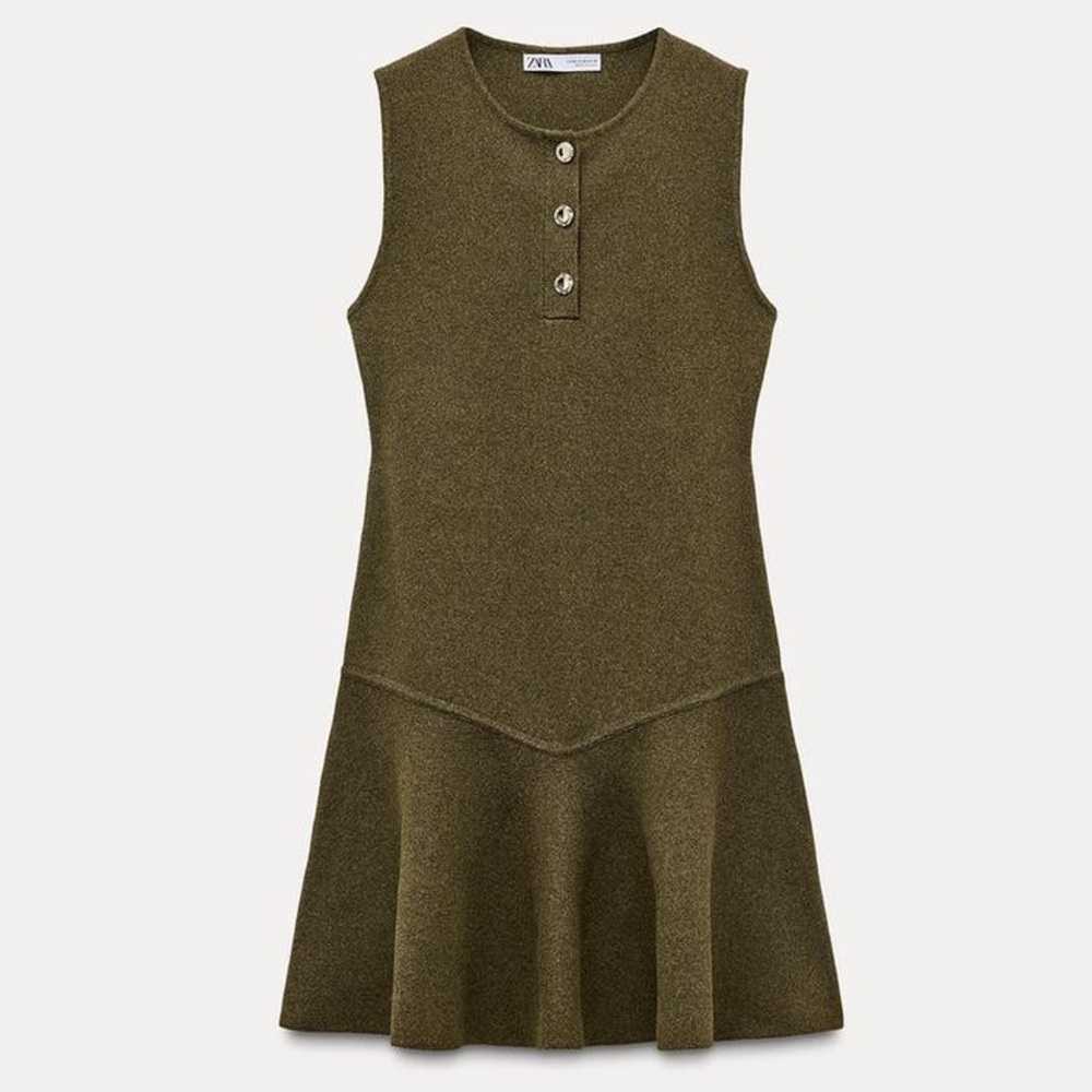 ZARA KNIT PEPLUM DRESS